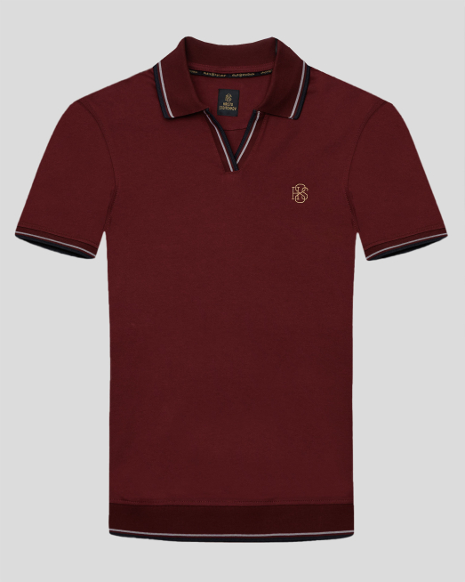 'ДЕТСКА ТЕНИСКА H8S С ПОЛО ЯКА И КОНТРАСТНА ДЕСЕНАЦИЯ В БОРДО