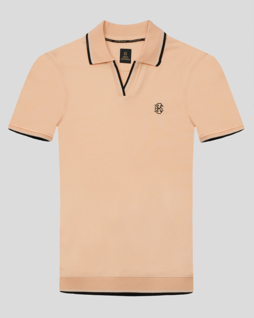 'ДЕТСКА ТЕНИСКА H8S С ПОЛО ЯКА И КОНТРАСТНА ДЕСЕНАЦИЯ В ЦВЯТ ПРАСКОВА