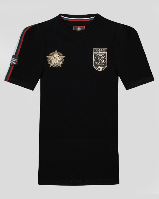 ' ДЕТСКА ЧЕРНА ТЕНИСКА H8S С ЮБИЛЕЙНО ЛОГО И ПРИНТ ЗЛАТНА ЗВЕЗДА