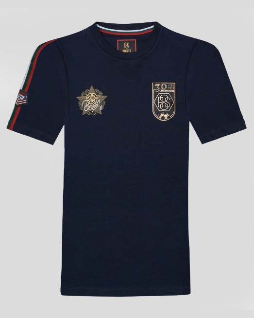 'ДЕТСКА ТЪМНОСИНЯ ТЕНИСКА H8S С ЮБИЛЕЙНО ЛОГО И ПРИНТ ЗЛАТНА ЗВЕЗДА