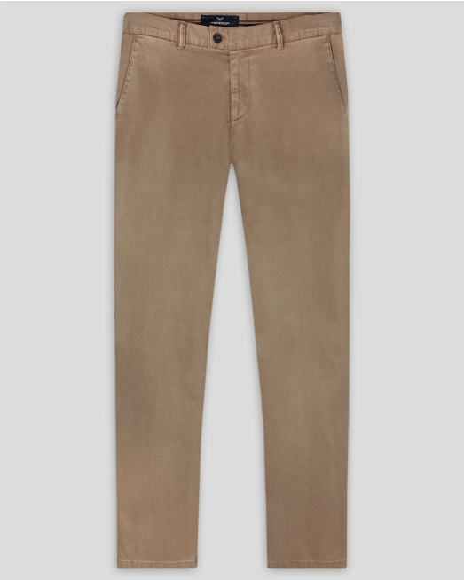 ' ЧИНО ПАНТАЛОН С КОЖЕНА ЛОГО ЕМБЛЕМА  В ЦВЯТ КАМЕЛ