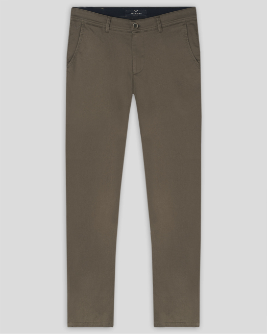 'ЧИНО ПАНТАЛОН В СИТНА ПАНАМЕНА СТРУКТУРА В МАСЛИНЕНО КАФЯВО