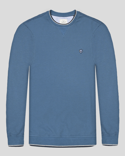 ' БЛУЗА ОТ PREMIUM ПАМУК С ДЕСЕНАЦИИ И БРОДЕРИЯ ЛОГО В СВЕТЪЛ ПЕТРОЛ  