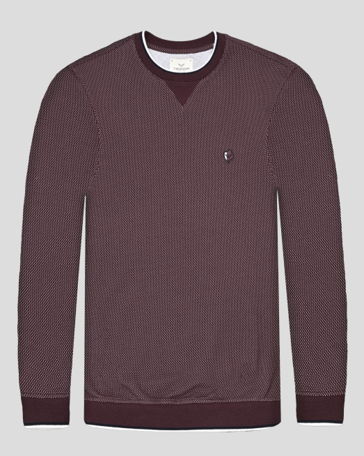 'БЛУЗА В БОРДО ОТ PREMIUM ПАМУК С КОНТРАСТНА ДЕСЕНАЦИЯ И ЛОГО 