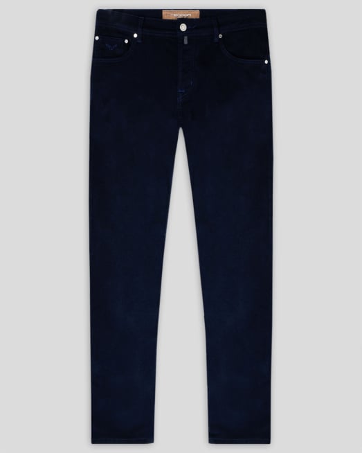 'ДЕНИМ СИН СПОРТЕН ПАНТАЛОН ОТ ТЕНСЕЛ И ПАМУК ЕКСТРА СВОБОДЕН СИЛУЕТ