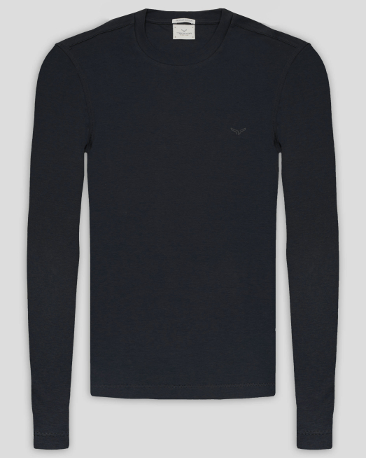 'ЧЕРНА БЛУЗА С ОБЛО ДЕКОЛТЕ  И ЛОГО ОТ PREMIUM ПАМУК