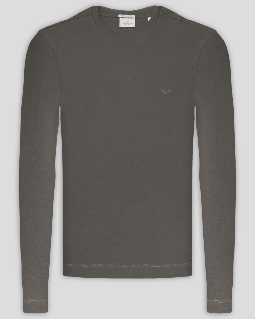 'БЛУЗА С ОБЛО ДЕКОЛТЕ ОТ PREMIUM ПАМУК В ЦВЯТ КАКИ