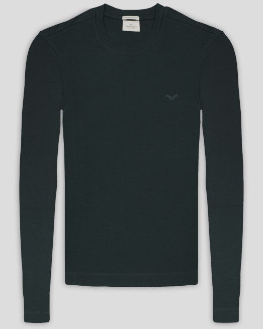 'ТЪМНОЗЕЛЕНА БЛУЗА С ОБЛО ДЕКОЛТЕ ОТ PREMIUM ПАМУК