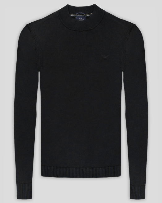 'ЧЕРЕН ПУЛОВЕР ТИП ПОЛУПОЛО ОТ PREMIUM ПАМУК