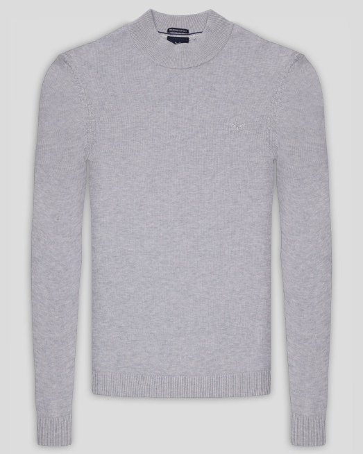 'СВЕТЛОСИВ МЕЛАНЖИРАН ПУЛОВЕР ТИП ПОЛУПОЛО ОТ PREMIUM ПАМУК