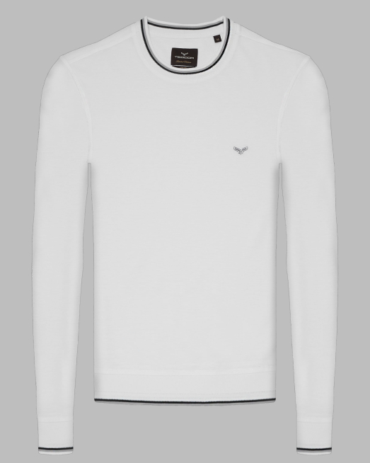 'БЯЛА БЛУЗА ОТ ДВОЙНО МЕРСЕРИЗИРАН ЕГИПЕТСКИ ПАМУК С ДЕСЕНАЦИИ