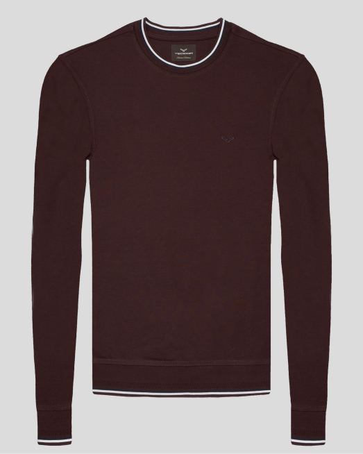 'БЛУЗА ОТ ДВОЙНО МЕРСЕРИЗИРАН ЕГИПЕТСКИ ПАМУК С ДЕСЕНАЦИИ В БОРДО