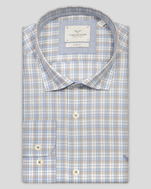 'МНОГОЦВЕТНА РИЗА В СИТНО КАРЕ ВТАЛЕН СИЛУЕТ