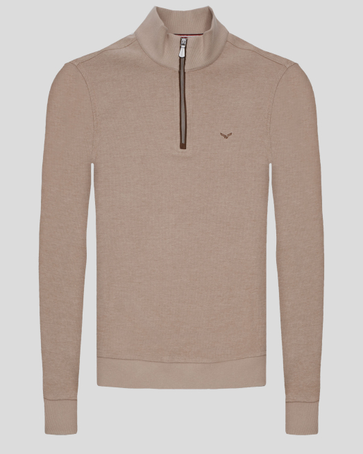 'БЕЖОВА БЛУЗА С КЪС ЦИП И КРЪПКИ НА ЛАКТИТЕ