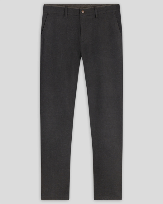 'ТЪМНОКАФЯВ МЕЛАНЖИРАН ПАНТАЛОН С ИТАЛИАНСКИ ДЖОБ И ЛОГО