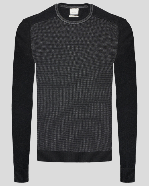 'ПУЛОВЕР ОТ ПАМУК И КАШМИР  В АНТРАЦИТ И СВЕТЛОСИВО  