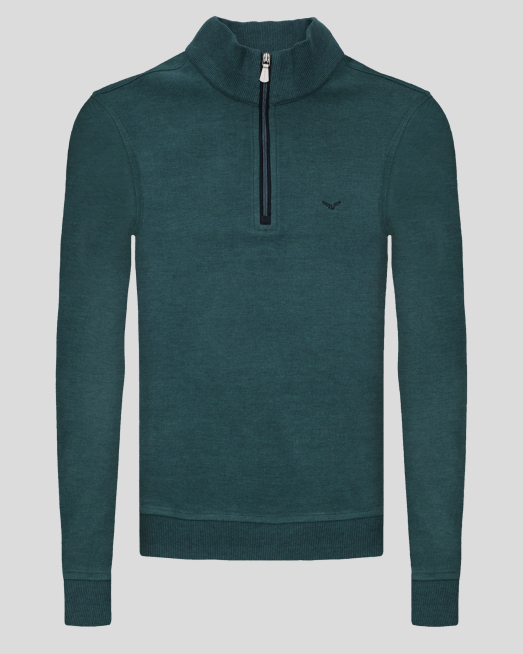 'ЗЕЛЕНА БЛУЗА С КЪС ЦИП И КРЪПКИ НА ЛАКТИТЕ