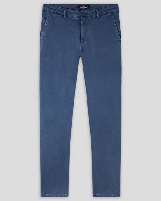 'СИН ЧИНО ПАНТАЛОН С КОЖЕНА ЛОГО ЕМБЛЕМА ВТАЛЕН СИЛУЕТ