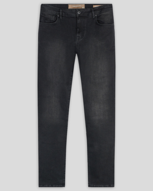 'ЧЕРНИ КЛАСИЧЕСКИ ДЪНКИ С БРОДЕРИЯ ЛОГО СВОБОДЕН СИЛУЕТ 