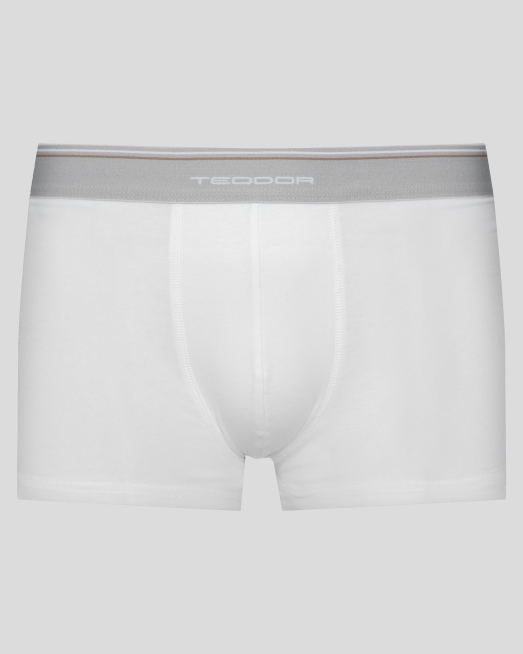 'БЯЛ БОКСЕР С КОНТРАСТЕН ВЪНШЕН ЛАСТИК И ЛОГО