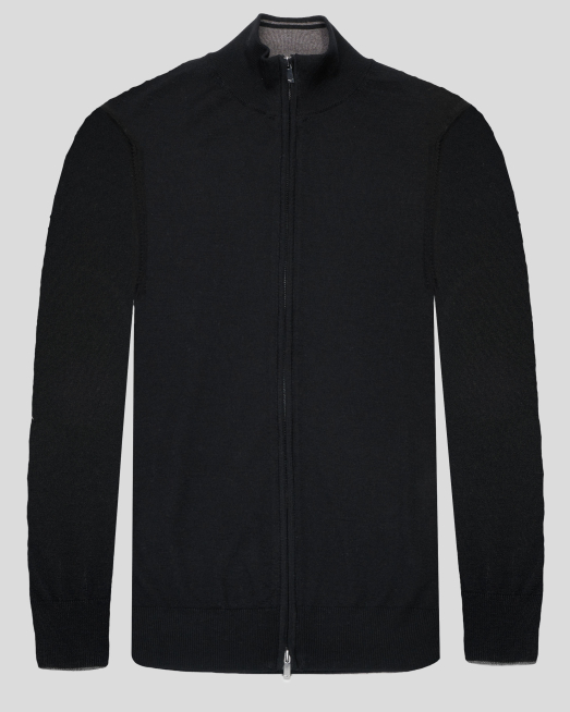 'ЧЕРНА ЖИЛЕТКА ОТ ЕКСТРА ФИНА ВЪЛНА МЕРИНО "ZEGNA BARUFFA" 