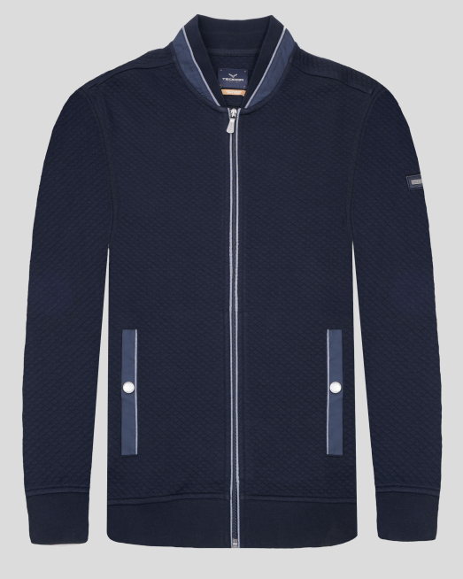 'ТЪМНОСИН СУИТШЪРТ ТИП БОМБЕР В СИТЕН ДЕСЕН НА РОМБОВЕ 