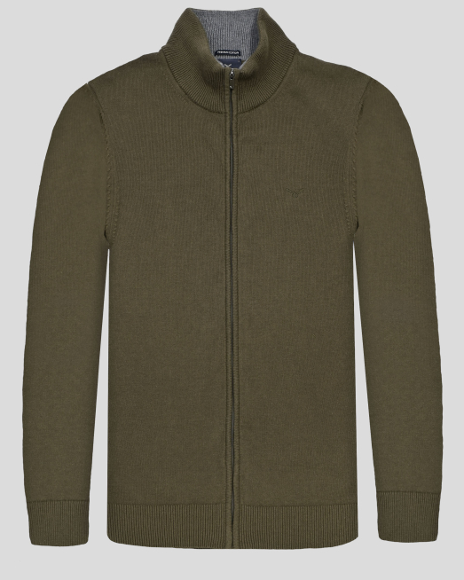 'ЗЕЛЕНА  ЖИЛЕТКА ОТ PREMIUM ПАМУК С ТОНАЛНА БРОДЕРИЯ ЛОГО