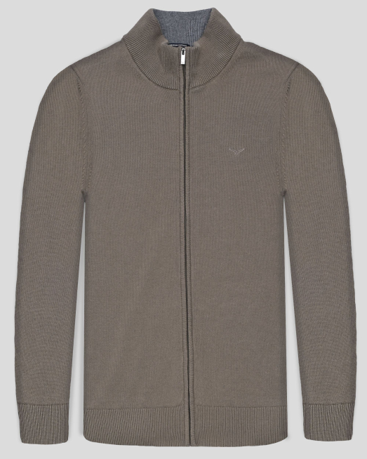 'КАФЯВА ЖИЛЕТКА ОТ PREMIUM ПАМУК С ТОНАЛНА БРОДЕРИЯ ЛОГО