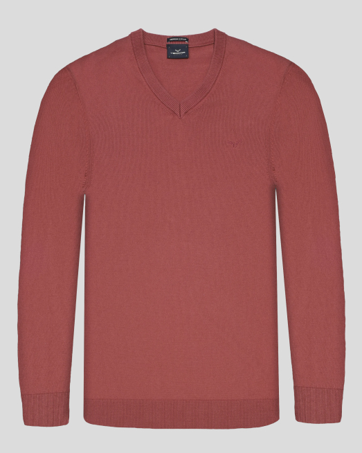 'ШПИЦ ПУЛОВЕР ОТ PREMIUM ПАМУК С БРОДЕРИЯ ЛОГО В ЦВЯТ КЕРЕМИДА  