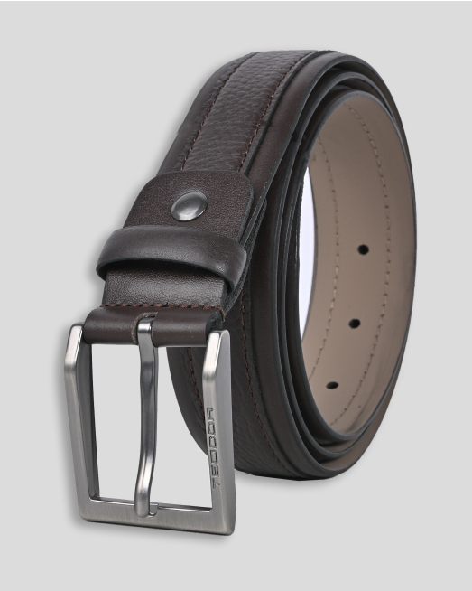 'ТЪМНОКАФЯВ КОЛАН ОТ КОЖА ШАГРЕН С КАТАРАМА С ЛОГО