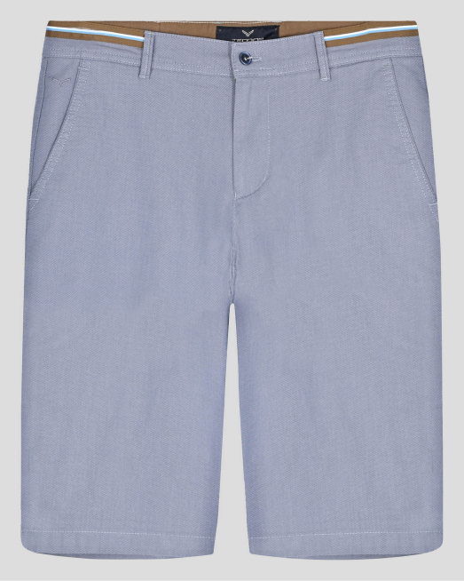 'СВЕТЛОСИНИ  БЕРМУДИ МЕЛАНЖ С ШИРИТ НА КОЛАН И ЛОГО