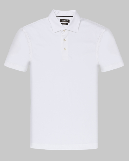 'ЛУКСОЗНА БЯЛА ПОЛО ТЕНИСКА ОТ ДВОЙНО МЕРСЕРИЗИРАН ЕГИПЕТСКИ ПАМУК