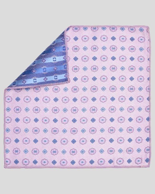 'РОЗОВА КЪРПИЧКА ЗА САКО С КОНТРАСТНИ ФЛОРАЛНИ И ФИГУРАЛНИ МОТИВИ