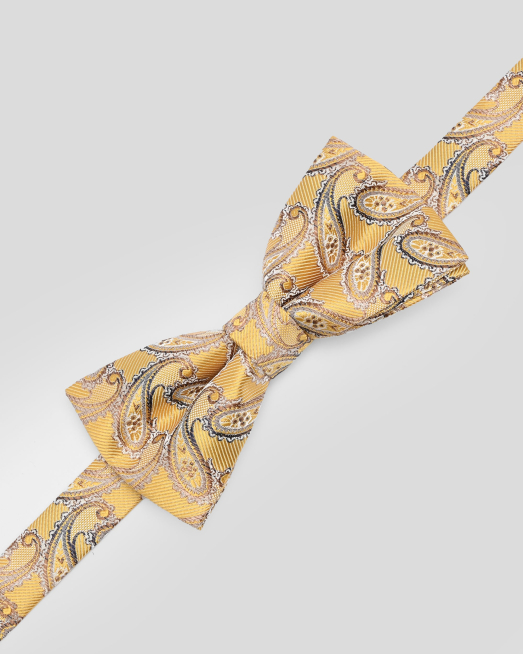 'СТРУКТУРНА ПАПИЙОНКА В ЦВЯТ ГОРЧИЦА  С КОНТРАСТНИ ПЕЙСЛИ МОТИВИ