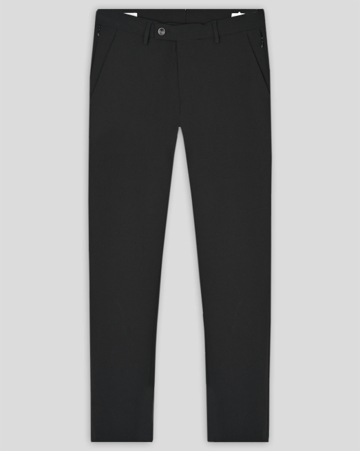 'ЧЕРЕН ЧИНО ПАНТАЛОН СИЛНО ВТАЛЕН СИЛУЕТ С ЦИПОВЕ НА КРАЧОЛИТЕ