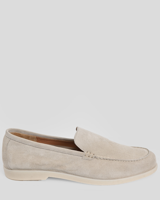 'БЕЖОВИ МОКАСИНИ ОТ ЕСТЕСТВЕН ВЕЛУР