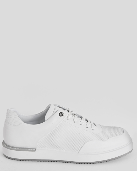 'БЕЛИ КОМБИНИРАНИ ОБУВКИ ТИП КЕЦОВЕ ОТ СТРУКТУРНА И ГЛАДКА КОЖА