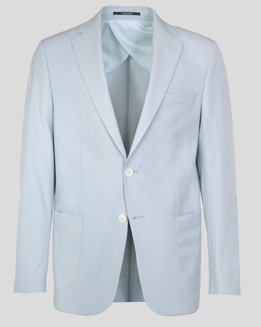 'СВЕТЛОСИНЬО КЛАСИЧЕСКО САКО ВТАЛЕН СИЛУЕТ /ЧАСТ ОТ КОСТЮМ/