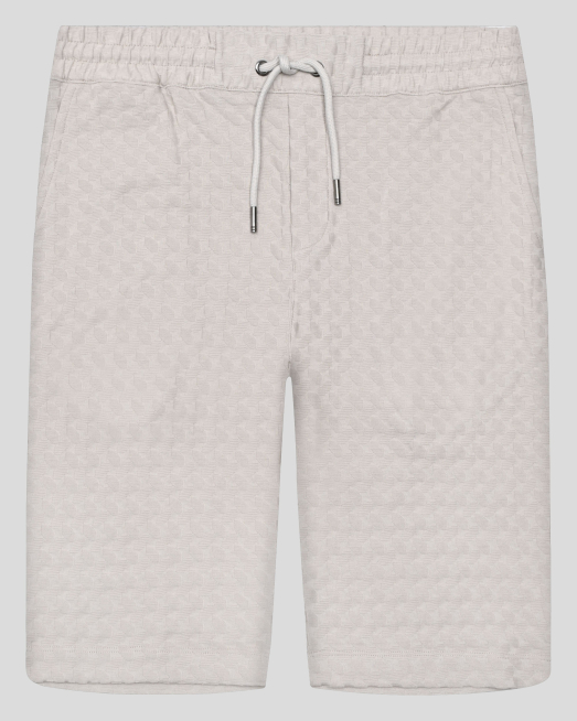 'БЕЖОВИ СТРУКТУРНИ БЕРМУДИ ТРИКО ОТ PREMIUM ПАМУК