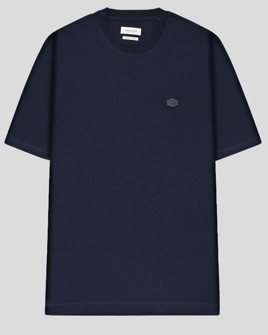 'ТЪМНОСИНЯ ОВЪРСАЙЗ ТЕНИСКА ОТ ВИСОКОКАЧЕСТВЕН ПАМУК SUPIMA