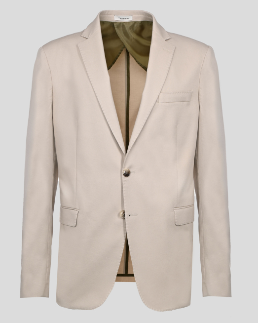 'БЕЖОВО САКО ОТ ПАМУК И ТЕНСЕЛ С ПОЛУХАСТАР /ЧАСТ ОТ КОСТЮМ/