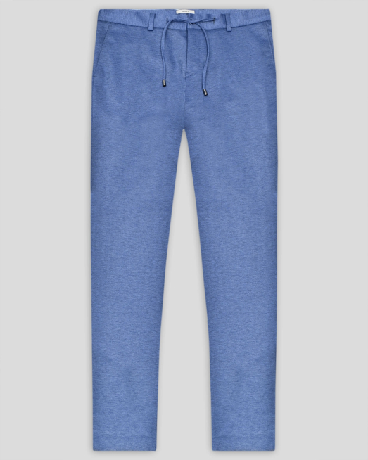 'СИН ЧИНО ПАНТАЛОН МЕЛАНЖ С ЕДИНИЧНИ ФИЛЕТКИ И ЛОГО