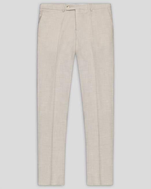 'БЕЖОВ КЛАСИЧЕСКИ ПАНТАЛОН МЕЛАНЖ С ДВОЙНИ ФИЛЕТКИ /ЧАСТ ОТ КОСТЮМ/