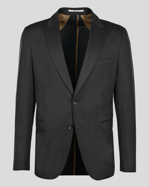 'ЧЕРНО СПОРТНО-ЕЛЕГАНТНО САКО БЕЗ ХАСТАР С ДВА ШЛИЦА/ЧАСТ ОТ КОСТЮМ/