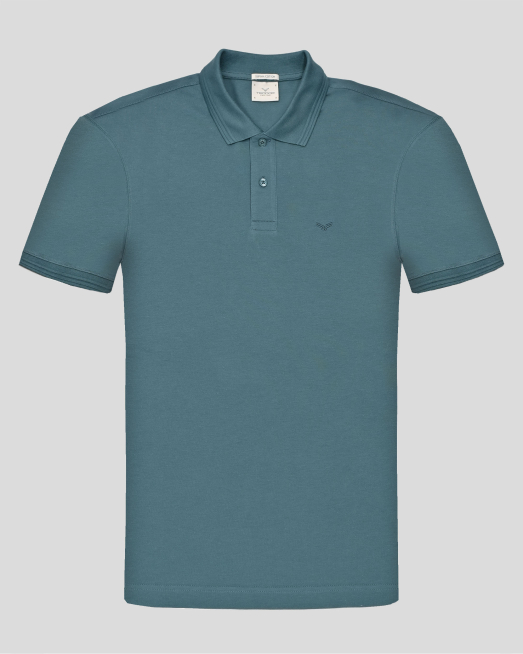 'ПОЛО ТЕНИСКА ОТ ВИСОКОКАЧЕСТВЕН ПАМУК SUPIMA В МОРСКО ЗЕЛЕНО
