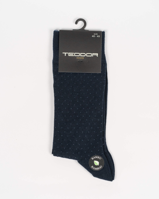 'ФИНИ ТЪМНО СИНИ ЧОРАПИ С МОТИВ ТОЧКИ