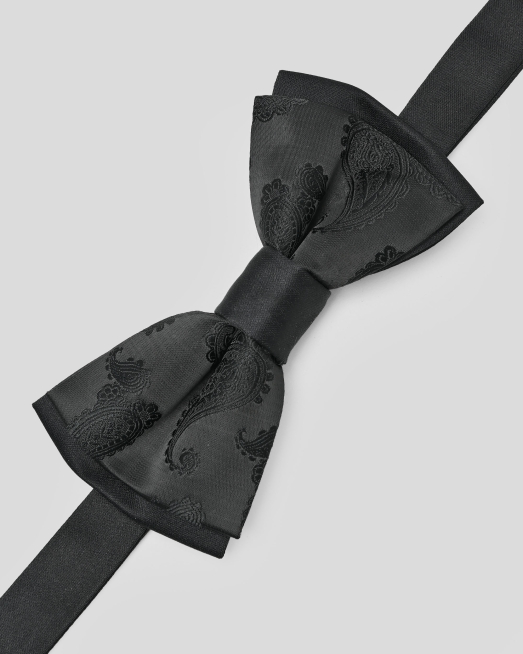 'ЧЕРНА ДВОЙНА ПАПИЙОНКА С ТОНАЛНИ ПЕЙСЛИ МОТИВИ