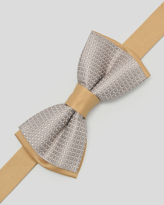 'ДВОЙНА ПАПИЙОНКА В ОХРА И БЕЖОВО С ДЕСЕН НА ТОЧКИ