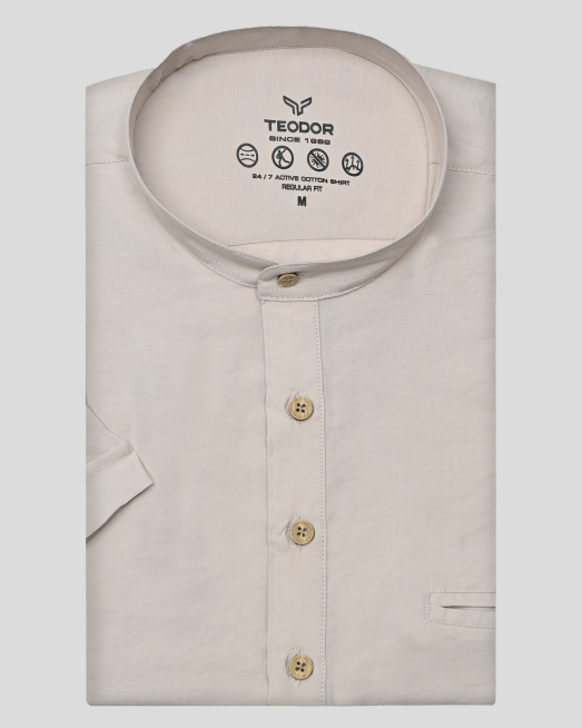 ' БЕЖОВА РИЗА С ПОПСКА ЯКА И КЪС РЪКАВ ОТ ПАМУК И МОДАЛ