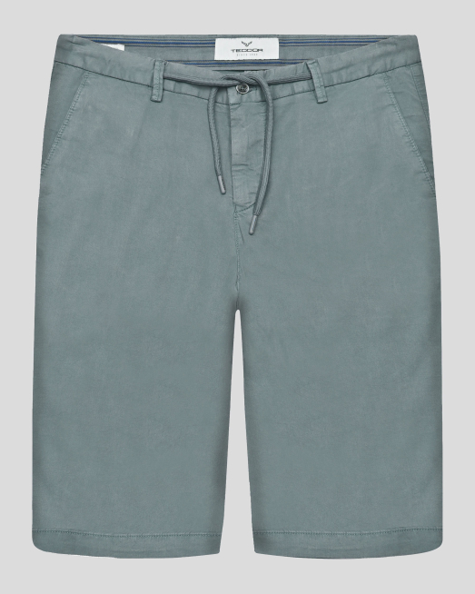 'БЕРМУДИ С ВРЪЗКИ НА КОЛАНА И ДВОЙНИ ФИЛЕТКИ В ЦВЯТ МИНТ